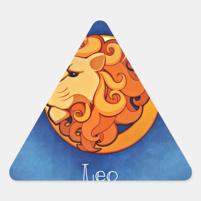 Pegatina Triangular leo horoscope (Anverso)