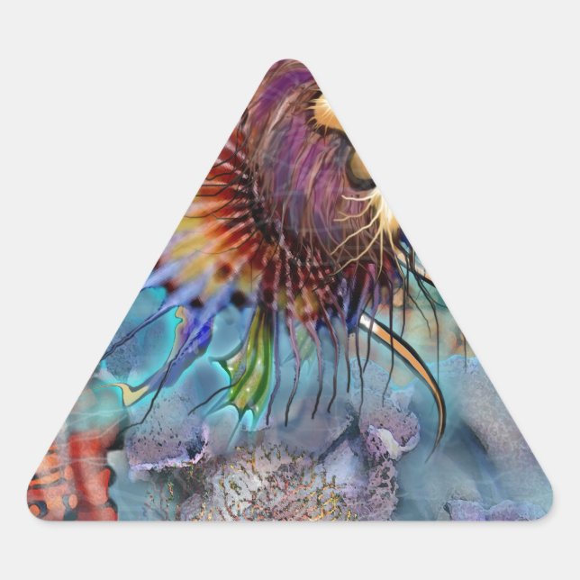 Pegatina Triangular León (Anverso)