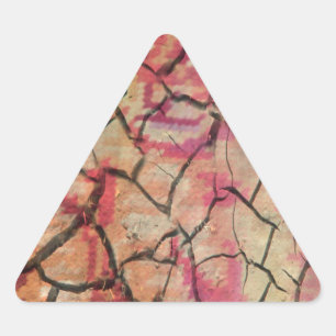 Pegatina Triangular León elegante terroso: diseño texturizado de Hakun