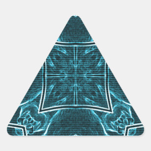 Pegatina Triangular Leones comparten arte Imprimir