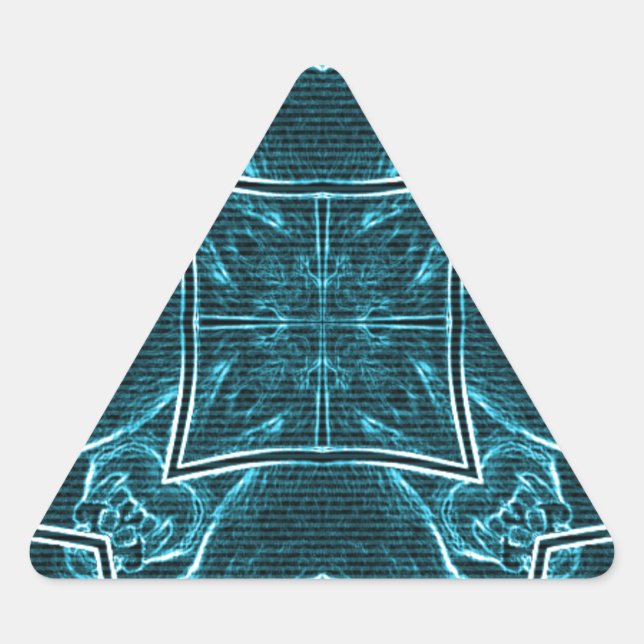 Pegatina Triangular Leones comparten arte Imprimir (Anverso)