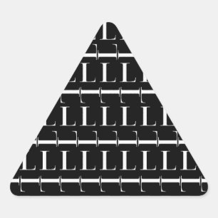 Pegatina Triangular Letra inicial monograma L