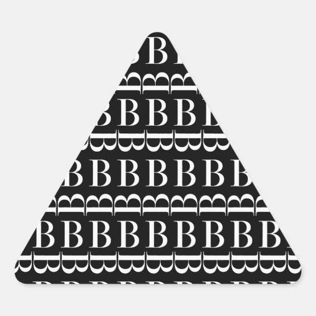 Pegatina Triangular Letra monográfica inicial B (Anverso)