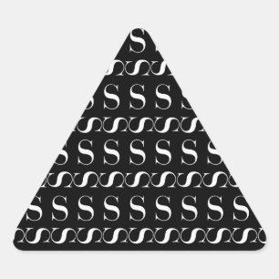 Pegatina Triangular Letra monográfica inicial S