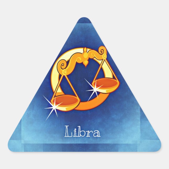 Pegatina Triangular libra horoscope (Anverso)