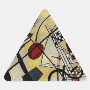 Pegatina Triangular Línea transversal ininterrumpida de Kandinsky