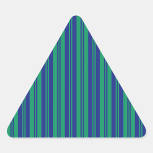 Pegatina Triangular líneas paralelas patrón abstracto rayas azules ver