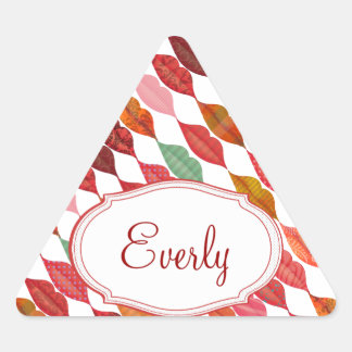 Pegatina Triangular Lips Sra Hipster Vintage Retro Bride