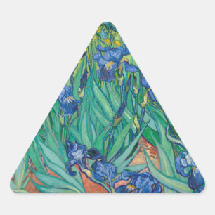 Pegatina Triangular Lirios por Vincent van Gogh