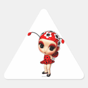 Pegatina Triangular Little Miss Ladybug