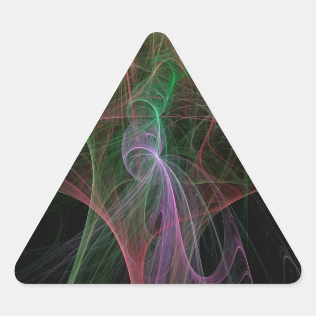 Pegatina Triangular Llama Espacial (Anverso)