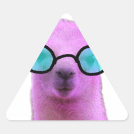 Pegatina Triangular Llama rosa Guay!