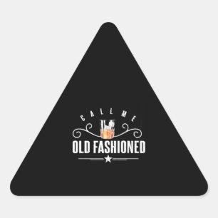 Pegatina Triangular Llámame Whiskey Y Bourbon Funny Old Fashion
