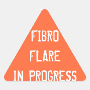 Pegatina Triangular LLAMARADA FIBRO EN CURSO - pegatinas
