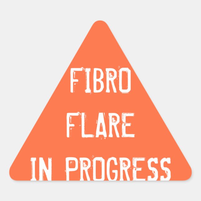 Pegatina Triangular LLAMARADA FIBRO EN CURSO - pegatinas (Anverso)