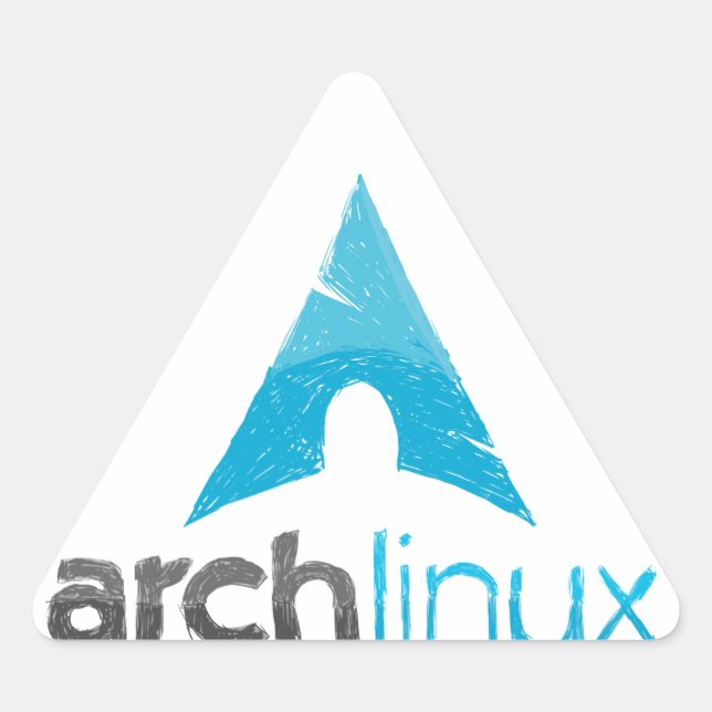 Pegatina Triangular Logo de Arch Linux (Anverso)