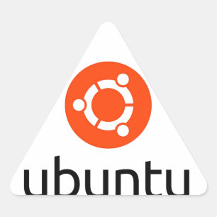 Pegatina Triangular Logo de Ubuntu Linux