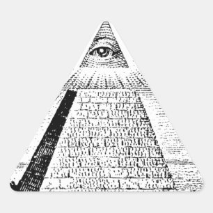 Pegatina Triangular logotipo de illuminati