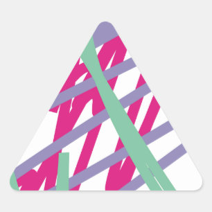 Pegatina Triangular los colores del vintage de los años ochenta 80s
