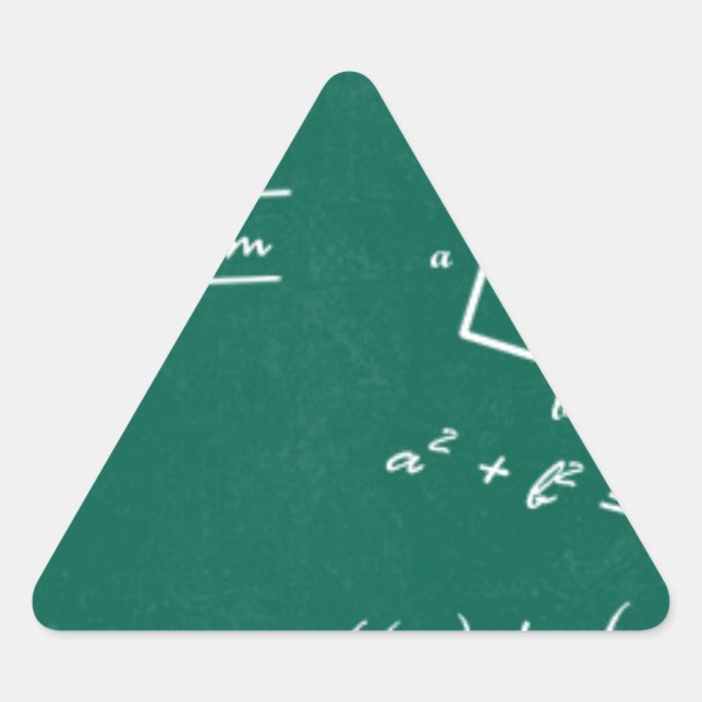Pegatina Triangular maestro de matemáticas algebra geek (Anverso)