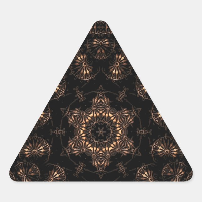 Pegatina Triangular Mandala de la Edad de Bronce (Anverso)