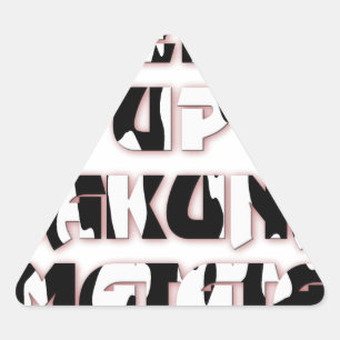 Pegatina Triangular Mantener arriba / Impresión artística de Hakuna Ma