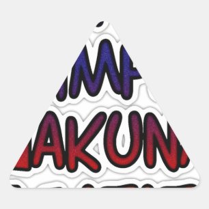 Pegatina Triangular Mantenerlo simple Hakuna Matata Imprimir arte