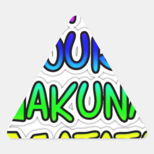 Pegatina Triangular Manténgalo en su papel Hakuna Matata