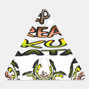 Pegatina Triangular Manténgalo Real: Impresión/Gráfico de arte Kaleido
