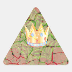 Pegatina Triangular Manténgalo Simple: Arte de Claridad Real de la Tie