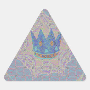 Pegatina Triangular Manténgalo Simple: Pastel Royal Clarity Pattern Ar