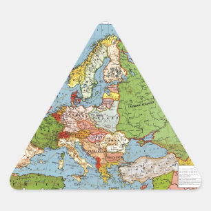 Pegatina Triangular Mapa de Europa