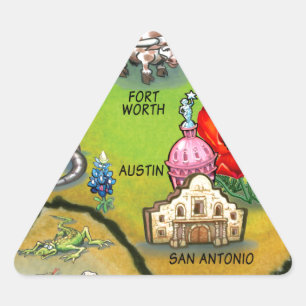 Pegatina Triangular Mapa de Personalizados de Georgetown Texas