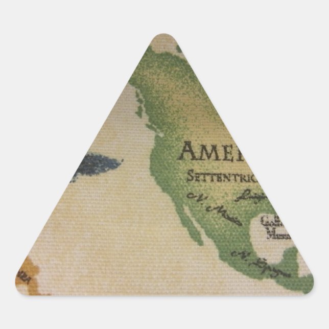 Pegatina Triangular Mapa Mundial - Estados Unidos (Anverso)