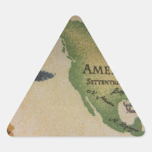 Pegatina Triangular Mapa Mundial - Estados Unidos