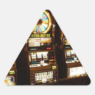 Pegatina Triangular Máquina de juegos de azar Un Bandido Armado Dinero