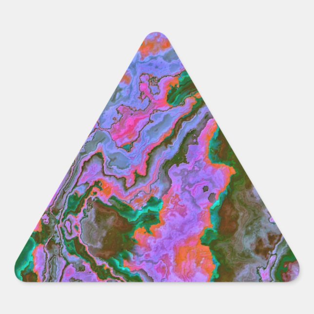 Pegatina Triangular Marble agrio (Anverso)