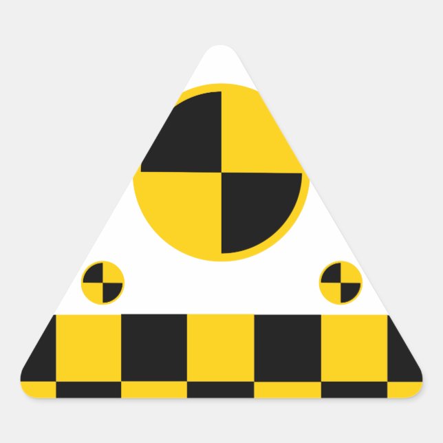 Pegatina Triangular Marcas de prueba de choque Estilo negrita (Anverso)