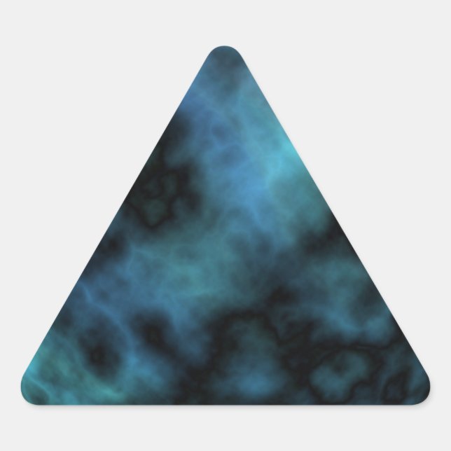 Pegatina Triangular Mármol azul de imitación (Anverso)