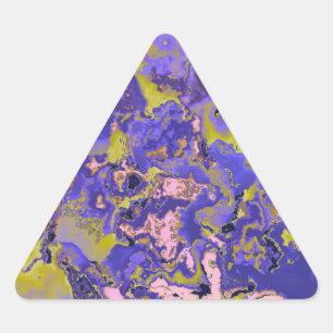 Pegatina Triangular Mármol Radioactivo