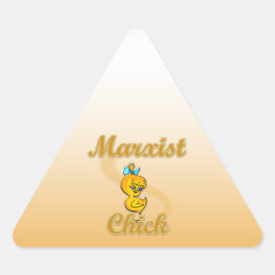 Pegatina Triangular Marxist Chick