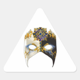 Pegatina Triangular Masque veneciana: Joyel de Sapphire