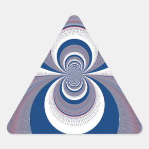 Pegatina Triangular Medio azul