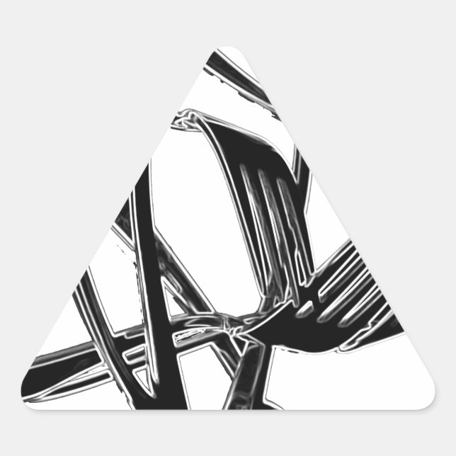 Pegatina Triangular Metálico (Anverso)