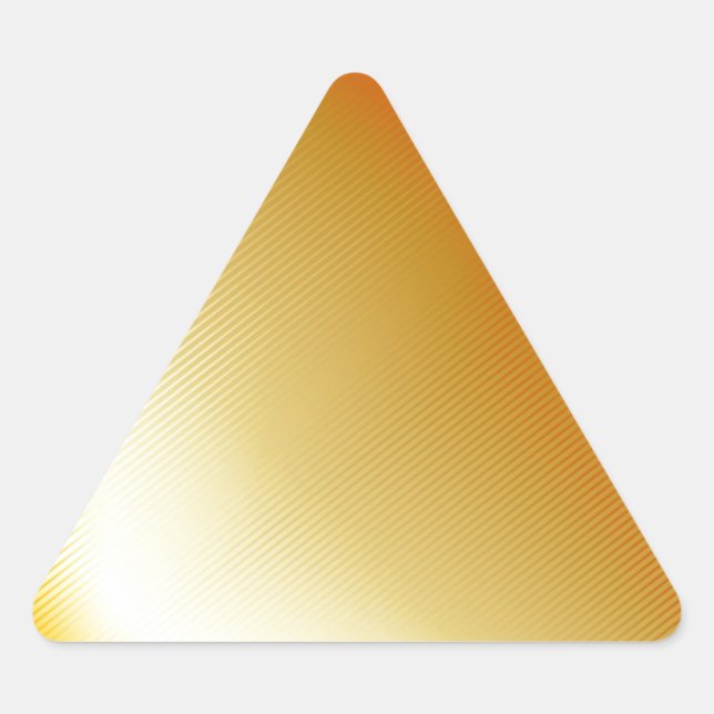Pegatina Triangular Metalizado de oro de alto grado (Anverso)