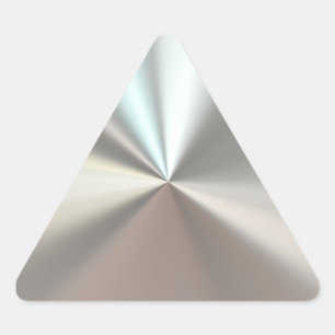 Pegatina Triangular Metalizado de plata artificial