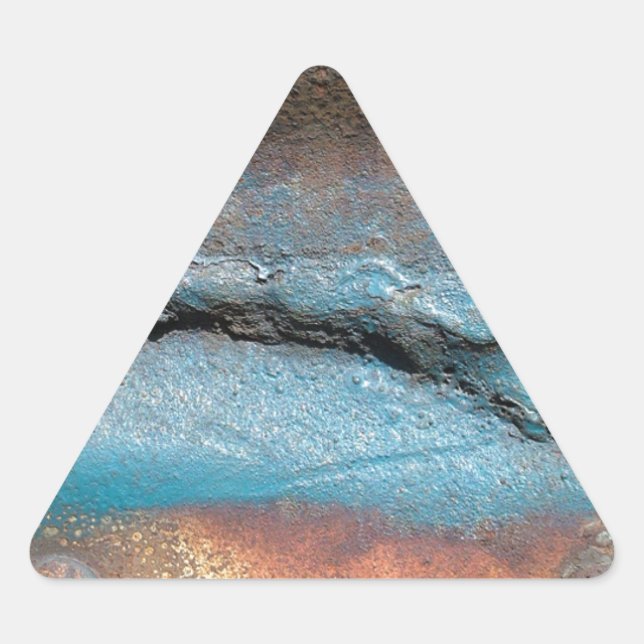 Pegatina Triangular Metalizado oxidado (Anverso)