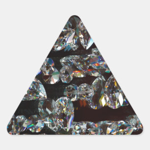 Pegatina Triangular Moda Black Diamond Chrystal Resumen Regalos de pat