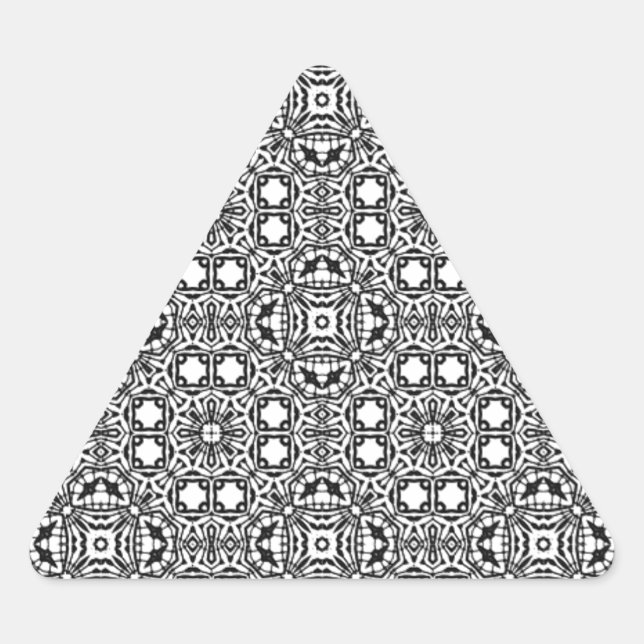 Pegatina Triangular Moda blanco negro ornamentación accesorios moda (Anverso)