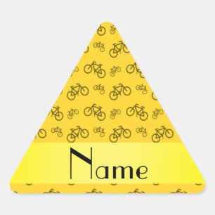 Pegatina Triangular Modelo amarillo conocido personalizado de la